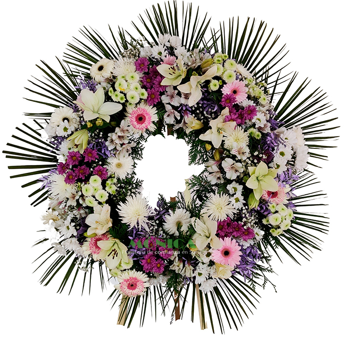 Corona de flor variada