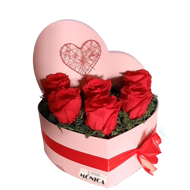 Caja Coraz&oacute;n Rosa Eterna