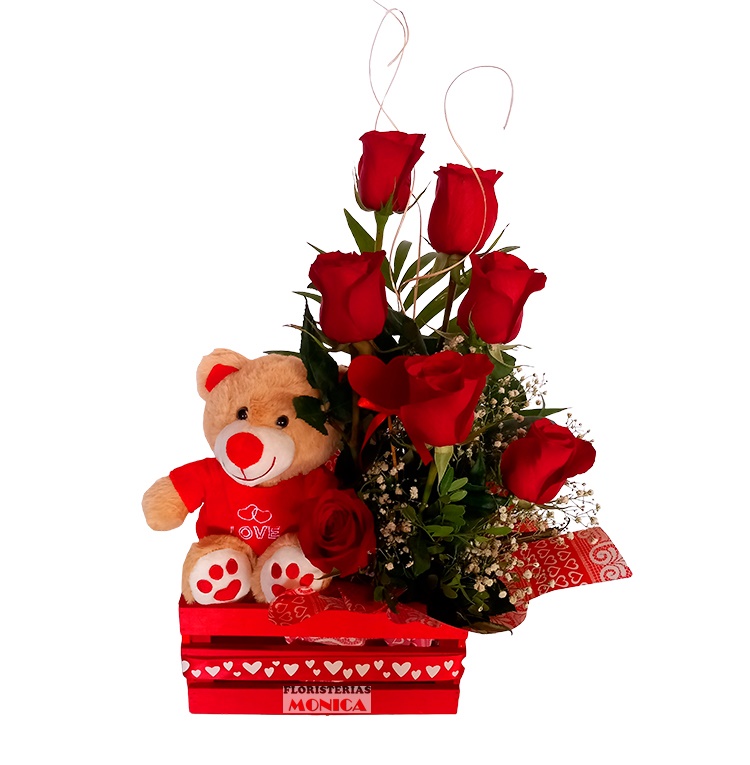 Rosas con Peluche